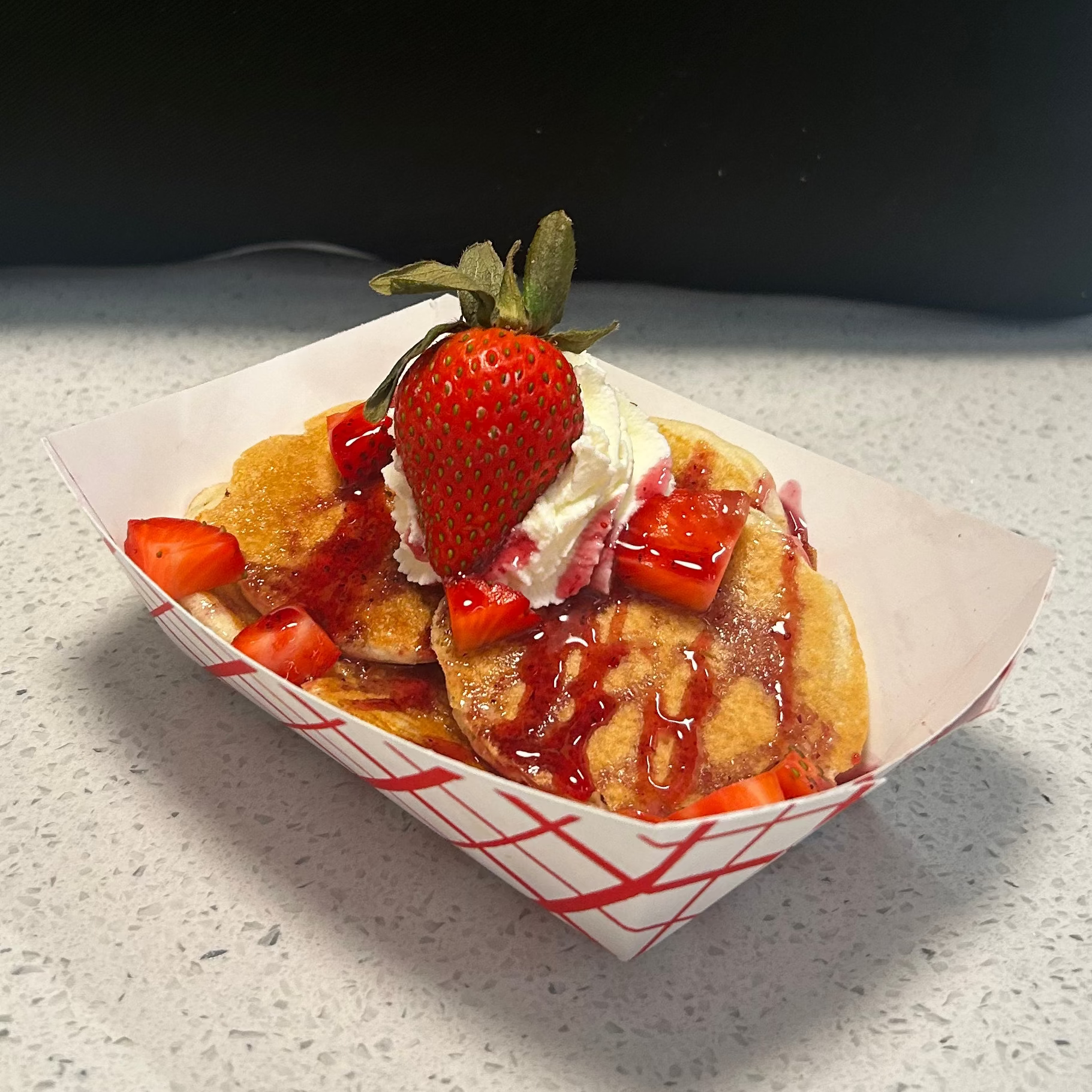 Silver Dollar Pancakes with Strawberries